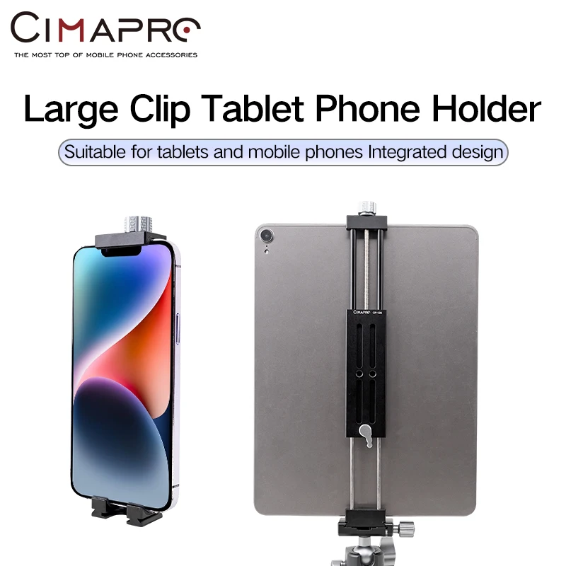 cell phone tripod mount camera tripod mount camera mount bracket camera screw mount screw mount adapter phone mount holder Cimapro CP-12S Universal Aluminum Tablet Tripod Mount With 1/4 Screw Cold Shoe For 135MM-335MM iPad