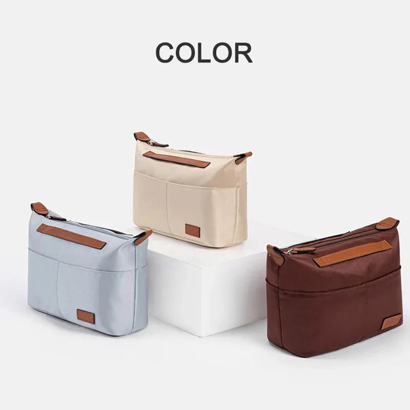 Bag Organizer Inner Liner Accessory For Longchamp LE PLIAGE Handbags Expand Space Anti-Collapse Satin Fabric Insert Pocket 3
