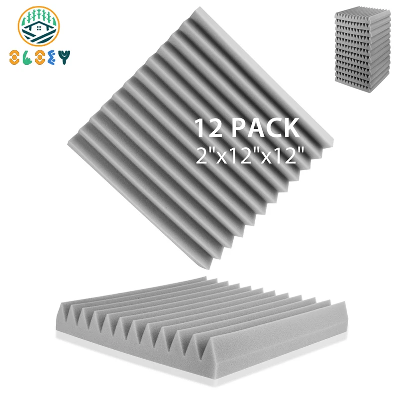 Schallschutz Studio 12er Pack, KTV Schallabsorbierende Schaumstoffplatten Schwamm Pad - Bild 7 von 12