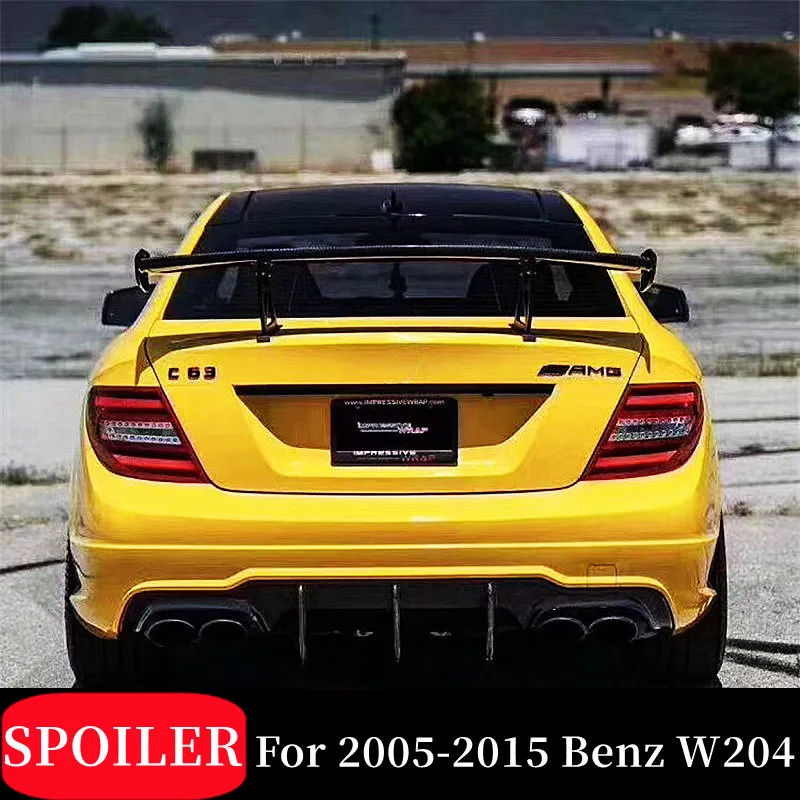 

Real Carbon Fibe Rear Trunk Lid Boot Spoiler Wings Car Accessories For 2005-2015 Mercedes Benz W204 C180 C200 C260 C300 C63 AMG