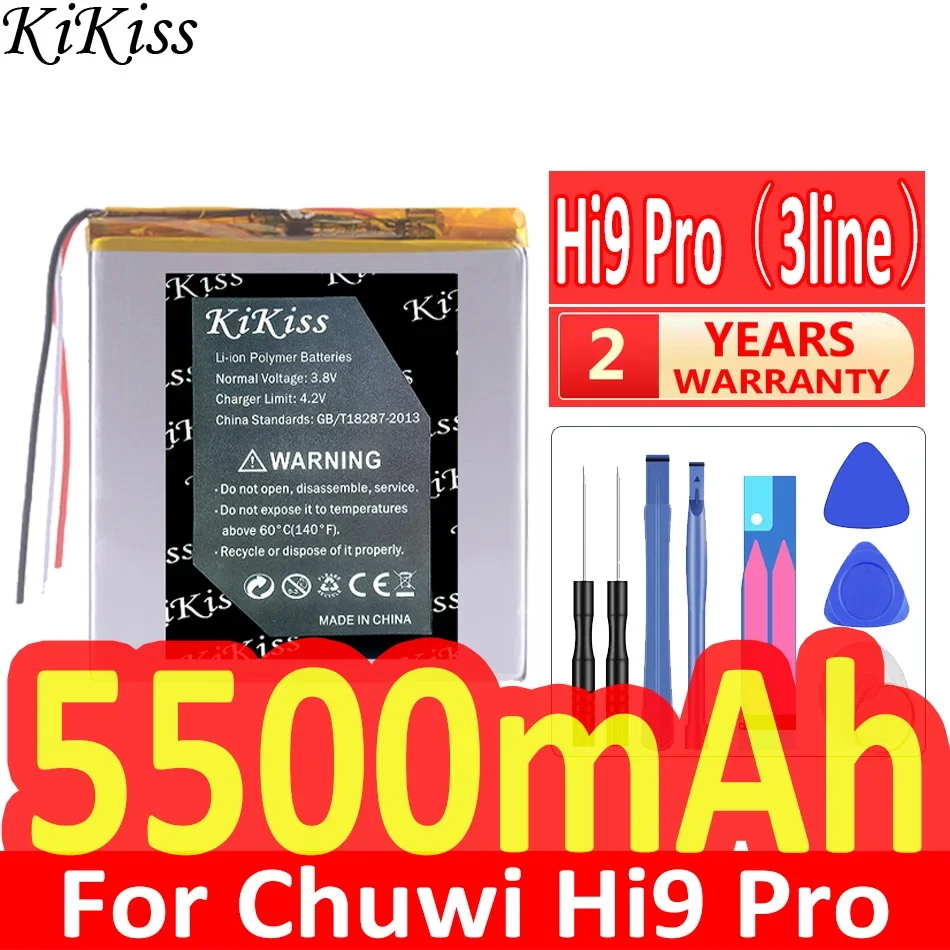 

Мощный аккумулятор KiKiss 5500 мАч для планшетного ПК Chuwi Hi9 Pro/Hi9Pro, 3-проводной аккумулятор
