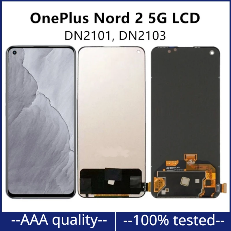 

AMOLED/TFT 6.43 inch for OnePlus Nord 2 5G LCD screen touch screen digital converter assembly replacement DN2101, DN2103 LCD