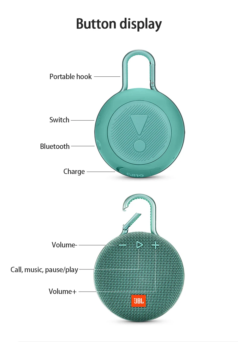 JBL Clip 3 Mini Портативный 