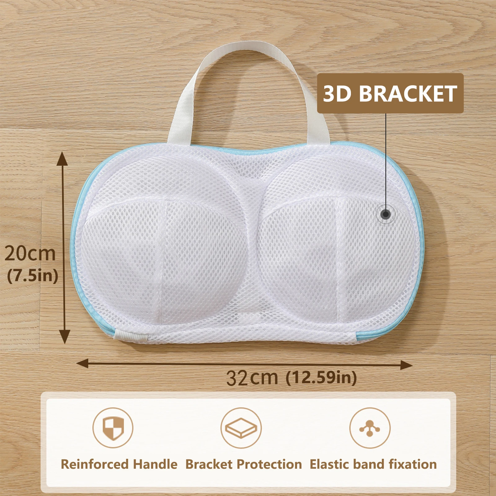 2 Pieces Bra Washing Bags Mesh Laundry Bags with 3D Bracket and Zipper Lingerie Bags Protector for Washing Delicates Sock laundry bag clothes washing bag underwear washing bag bra washing bag