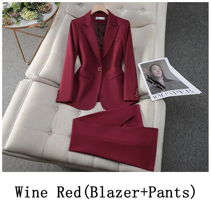 Ensemble Costume Femme 2025 - Blazer Oversize & Pantalon Large - Côtelé Uni - Tenue Bureau Décontractée Chic - 10