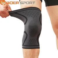 Genouillères de sport tricotées, basket-ball de course, cyclisme fitness, genouillères antidérapantes en nylon respirant pour hommes et femmes 3