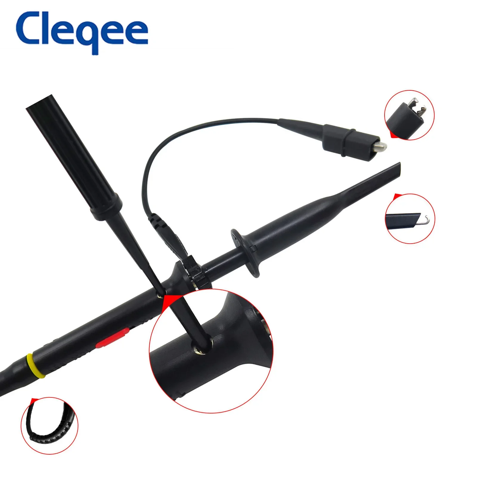 Oscilloscope Probe Cleqee P7300 300MHz Oscilloscope Probe BNC Protective Cap Safety BNC Plug Scope Probe X1/X10 DC-300MHz