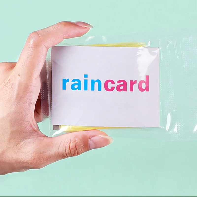 Raincoat Poncho Disposable Rain Pants 5Pcs Disposable Mini Portable Raincoat for Adults Vacuum Compression Packaging Outdoor Travel Card