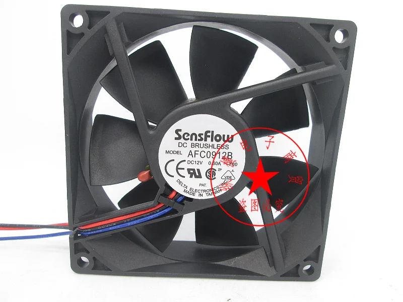 

Delta Electronics AFC0912B F00 DC 12V 0.60A 90x90x25mm 3-Wire Server Cooling Fan