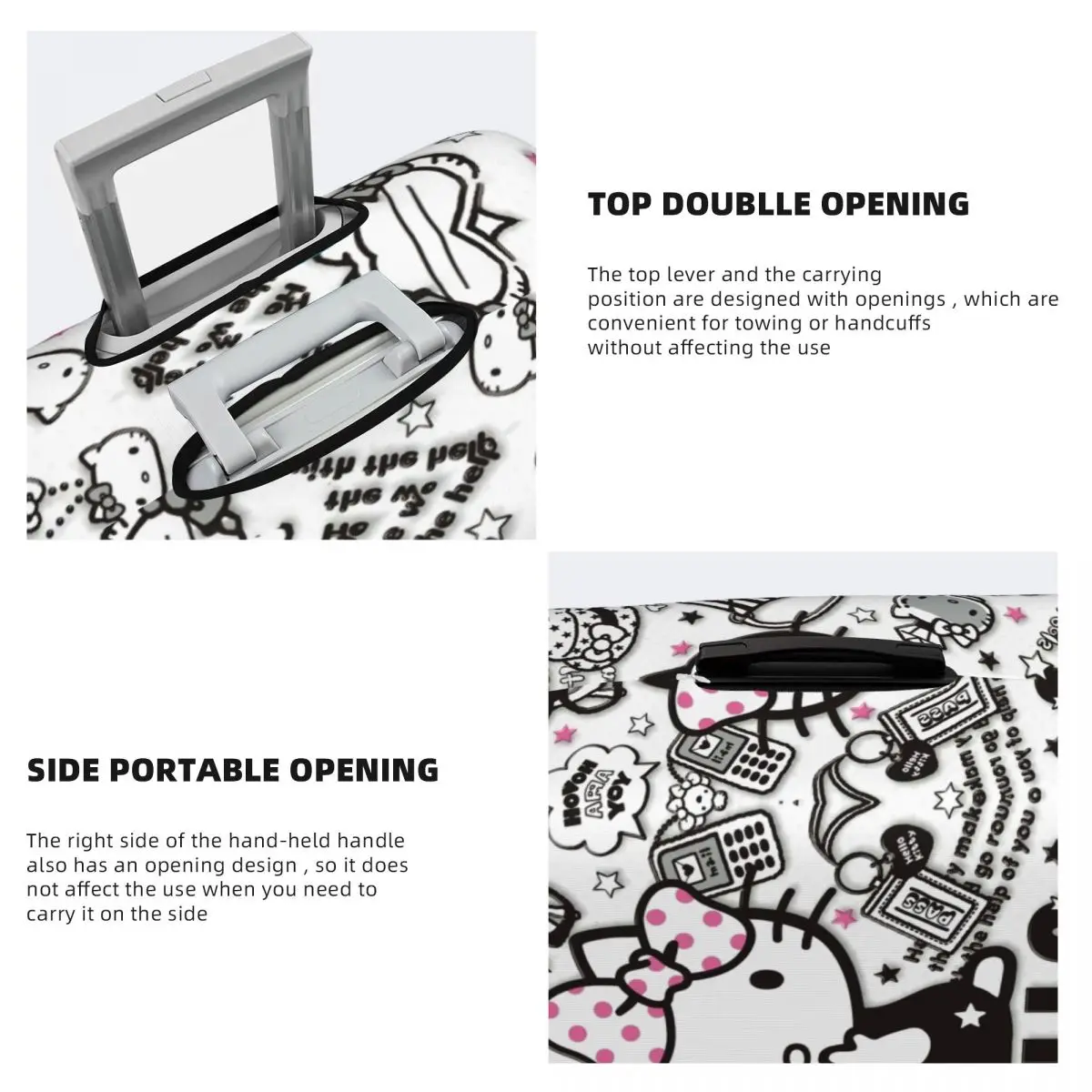 Fashion Hello Kitty Luggage Cover Protector Elastic Travel Suitcase Covers luggage cover