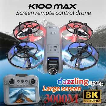 8K HD K100 MAX UAV Giocattolo GPS Droni Telecamera a grande schermo Portata 5KM HD Doppia fotocamera Evitamento ostacoli Fotografia Quadcopter Regali