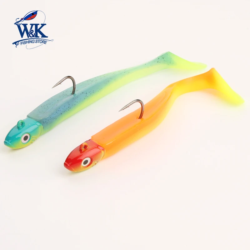 2 SET Saltwater Fishing Baits AT 30g 11.5 cm Paddle Tail Soft Lure for  Rockfish Tuna Flatfish Big Fish Tips Fishing Lures