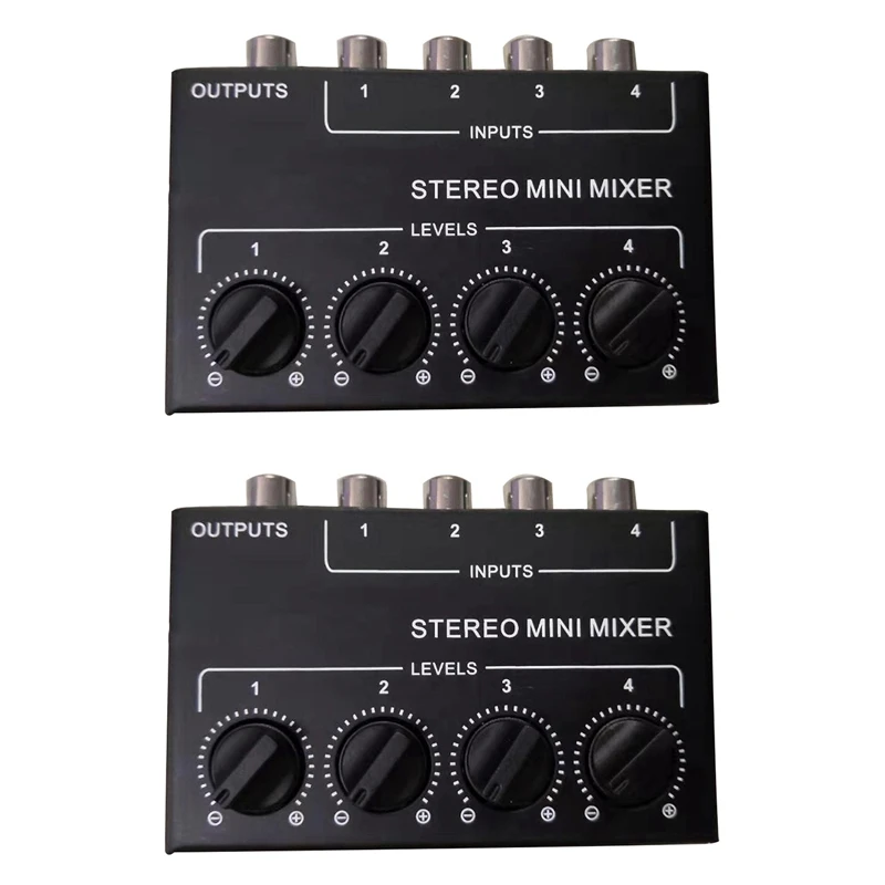 

HFES 2X Cx400 Mini Stereo Rca 4-Channel Passive Mixer Small Mixer Mixer Stereo Dispenser For Live And Studio