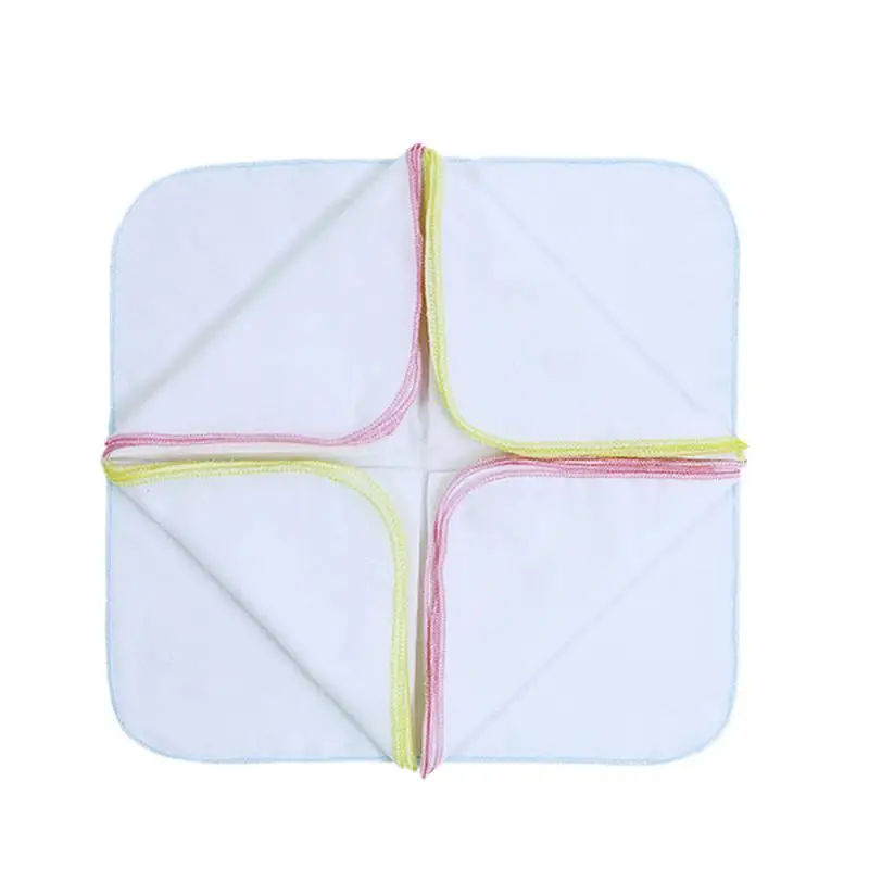 10 Pcs Pure Cotton Baby Saliva Towel White Gauze Cloth Newborn Square Food Grade Cotton Fabric Baby White Gauze Handkerchief