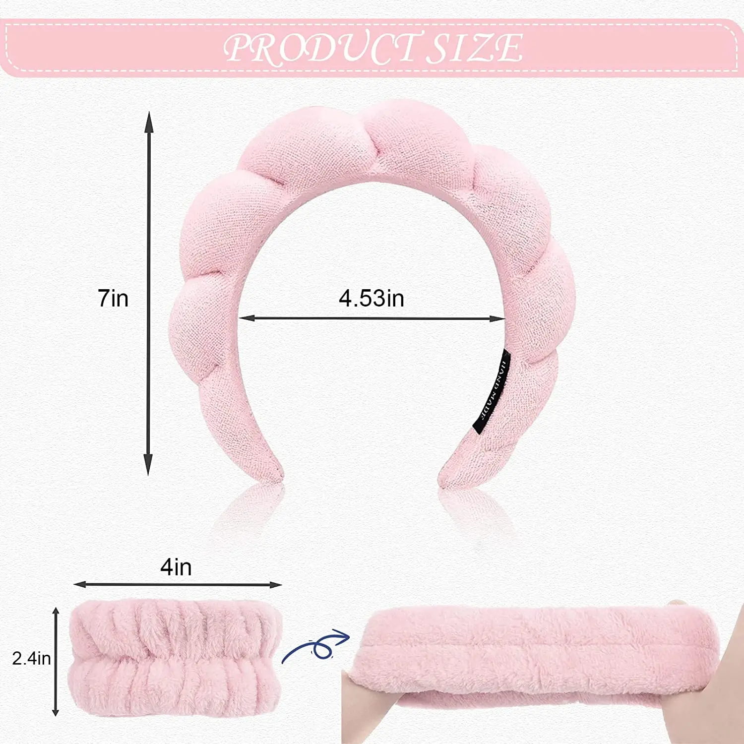 Fashionable Microfiber Skincare Set: Plush Wristbands & Spa Headband