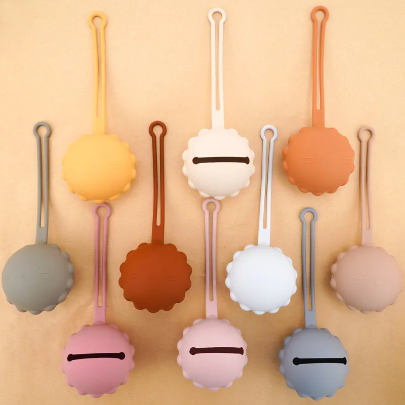 Poplittleone Personalized Name Baby Silicone Nipple Holder Portable Pacifier Storage Box Soother Teat Attachment pacifier holder,plastic pacifier box