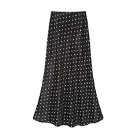 Seoulish Vintage Polka Dot Satin Mermaid Skirts for Women 2025 New Spring Summer High Waist Casual Mid Length Women's Skirts - Image 6