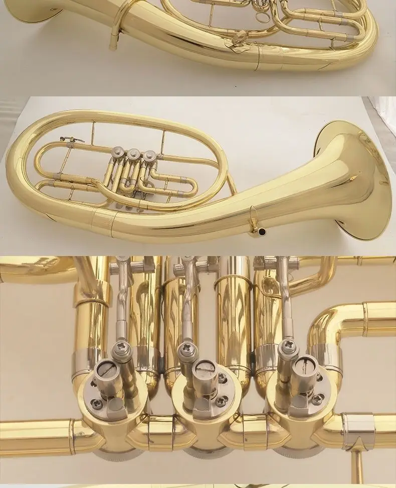 BACH 530 580 Baritone Horn Brass gold-plated tenor Baritone B-flat professional 3/4 key performance instrument trumpet horn