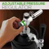 Pressurized Growler Tap System, 128oz Powder Coated Mini Keg Dispenser Portable Kegerator Kit, Co2 Pressure Regulator 5