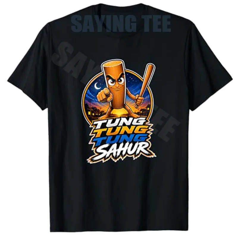 Tung-Tung-Tung Sahur Meme Shirts Italian Brainrot für Jungen, modisches T-Shirt, Y2k, niedliche italienische Brainrot-Grafik, ästhetische Kleidung