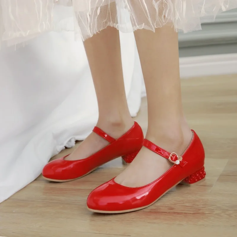 

Spring Cute Girl Style Bow Low-heeled Shoes