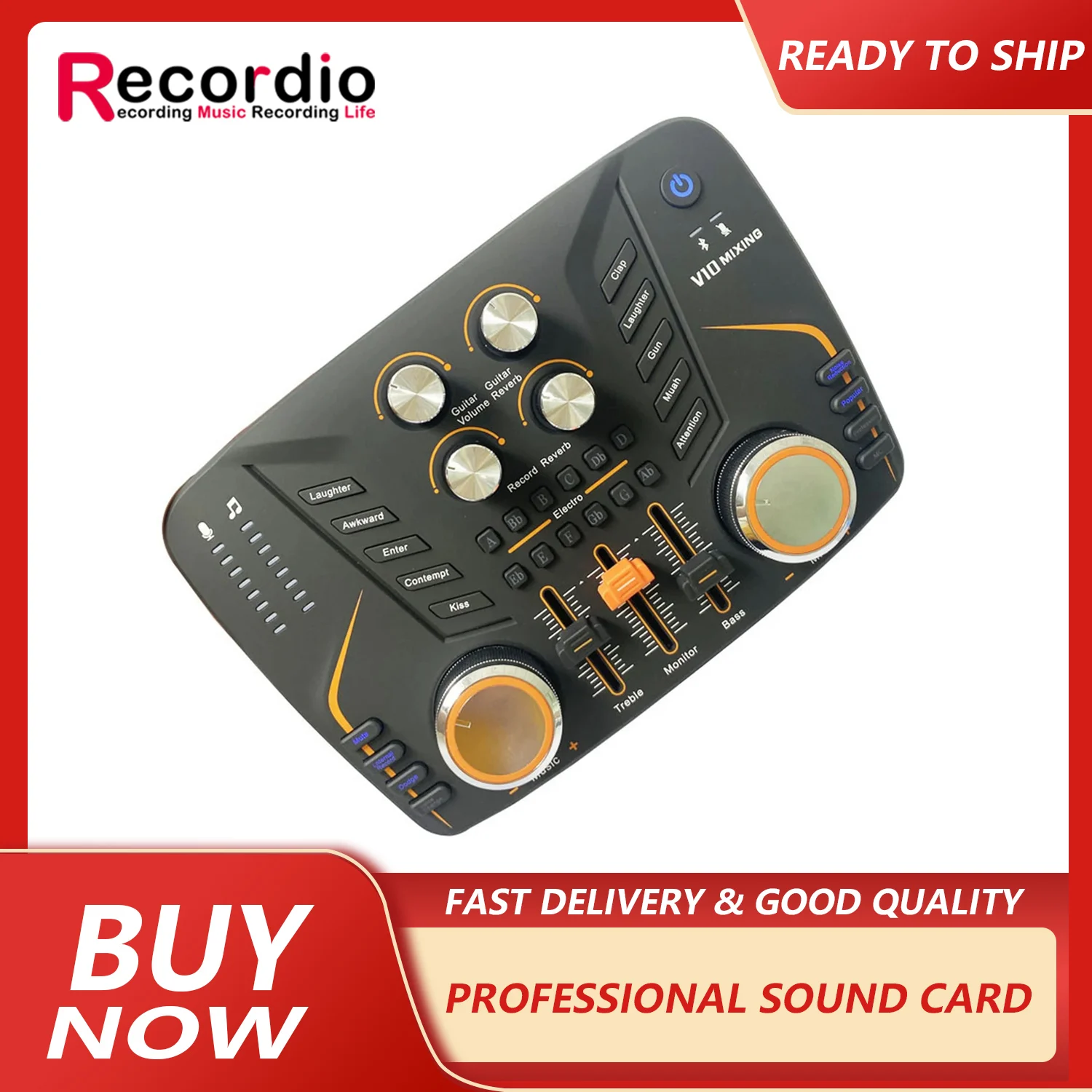 

GAX-V10 New Professional Live Singing Sound Card Mobile Phone Computer Universal Comes With A Variety Of Sound Effects