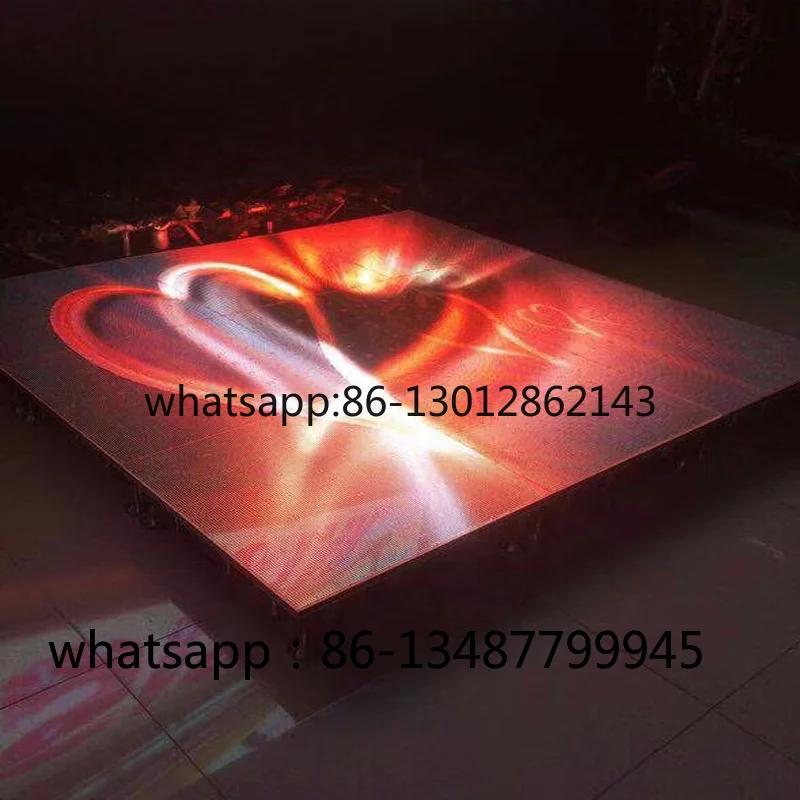 P2.9 P3.91 IP65 Waterproof Disco Wedding Stage Dance Floor Tiles 3D Interactive Led Screen Display Panel