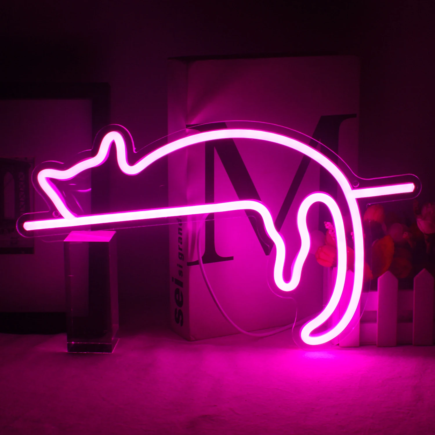 Cat neon sign Art Decor Neon light Wall signs cute cat decor gift LED Neon Lights cat Wall custom Home Shop neon decor Neon lamp custom cute lovely neon light led sign home japanese anime art birthday gift cosplay party kawai room shop wall decor girl lamp