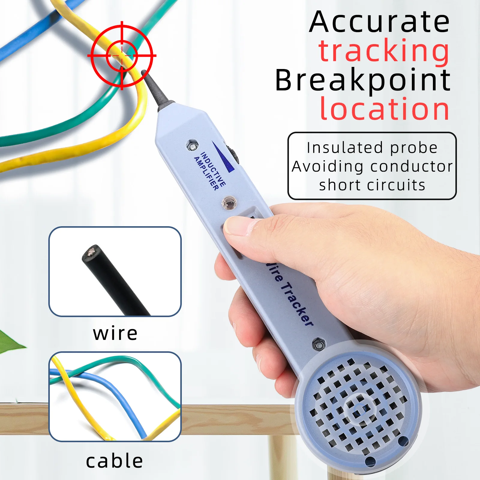 Cabo Tester Linne Finder Rede Tone Generator Indutiva Volume Ajustável Cinza li 200ep - Imagem 6