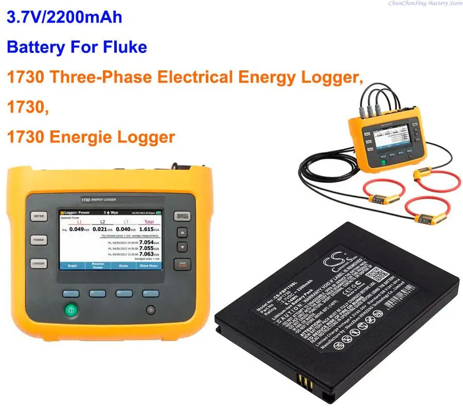 

Cameron Sino 2200mAh Battery BP1730, BP1730-2009 for Fluke 1730, 1730 Three-Phase Electrical Energy Logger, 1730 Energie Logger