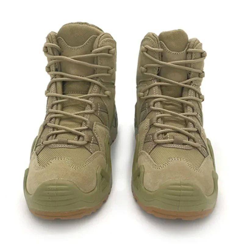 Topfight Green Mid Cut Men's Hunting Boot Size 39-46 Tactical Hiking Hiking Shoes Water Proof  Winter Warm Shoes Ankle Boot