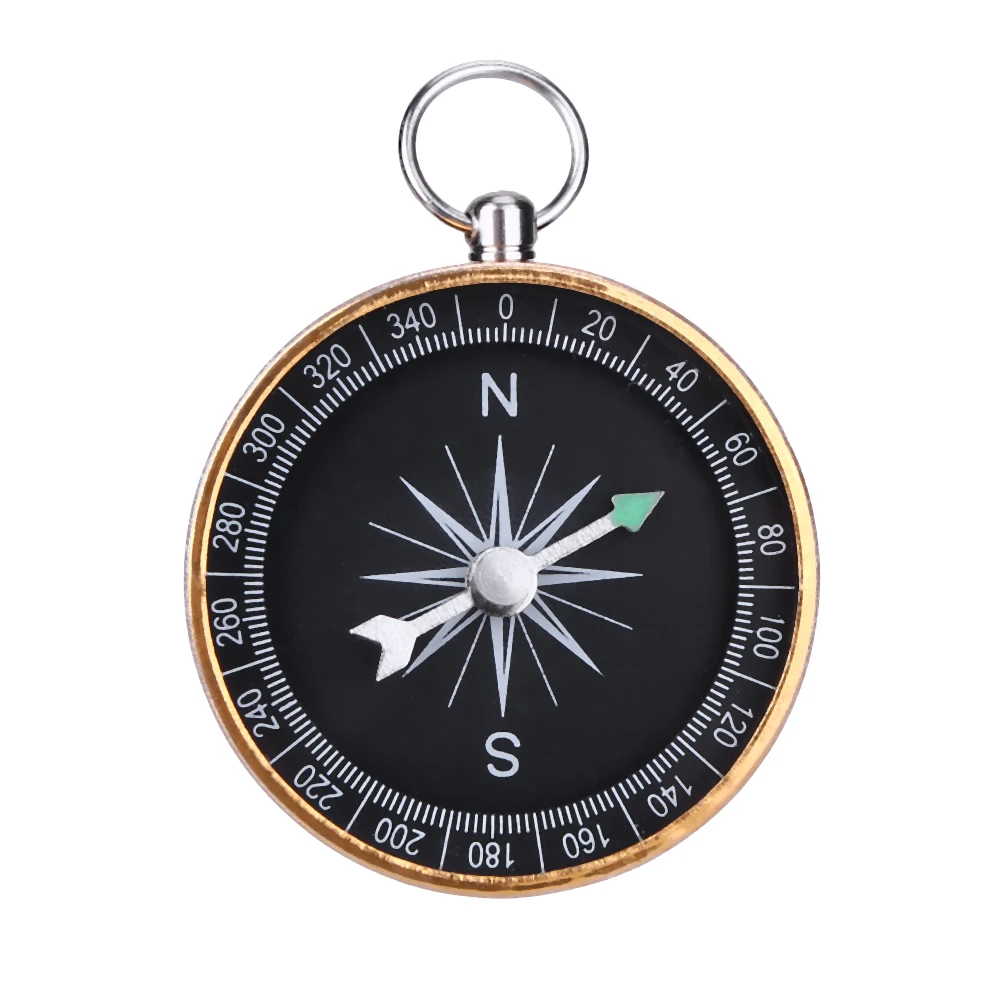 Aluminum Alloy Waterproof Mini Compass Keychain for Outdoor Travel