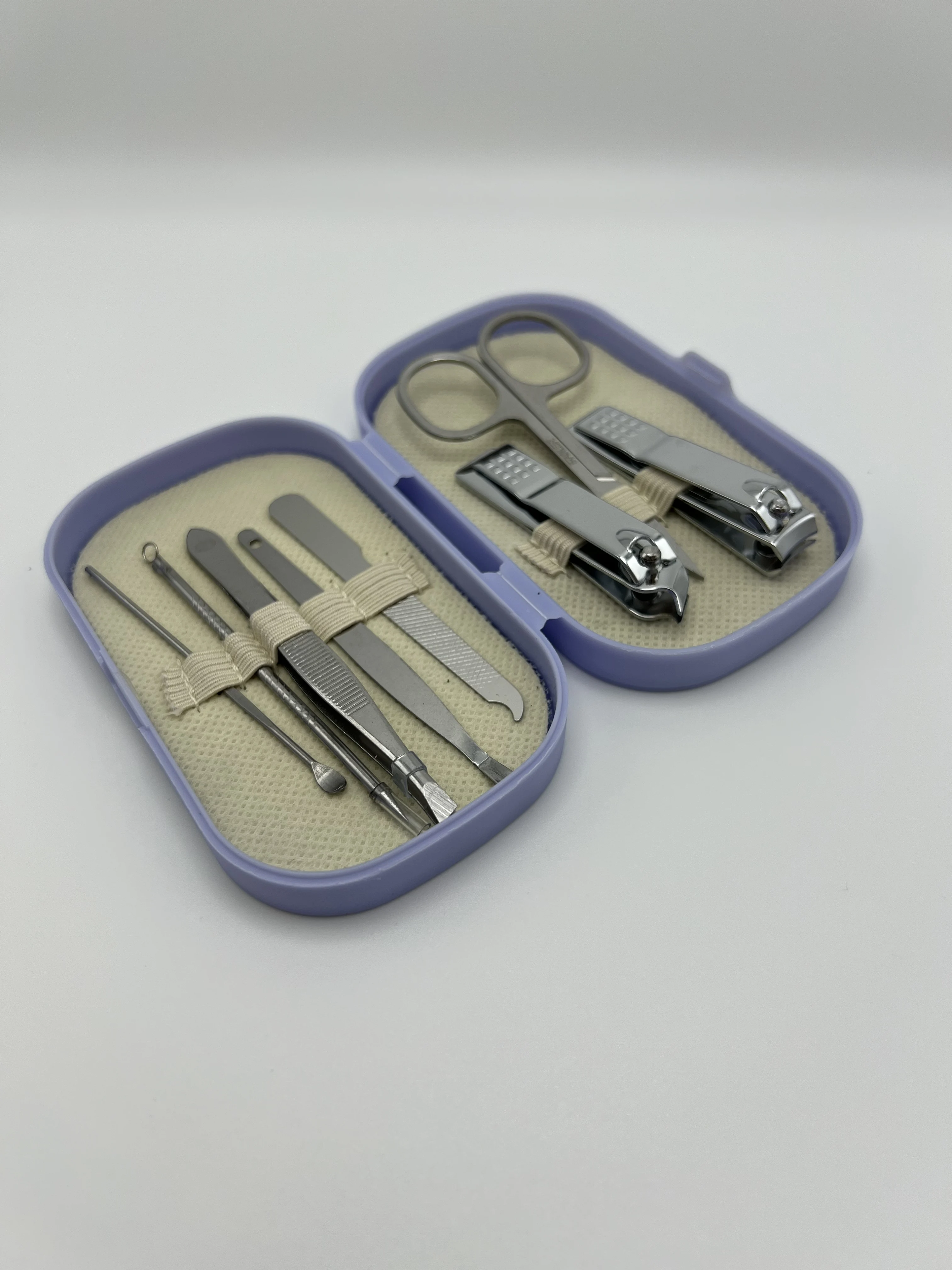 Stainless steel nail clipper set, nail care and manicure clippers, manicure tools, clipper set.