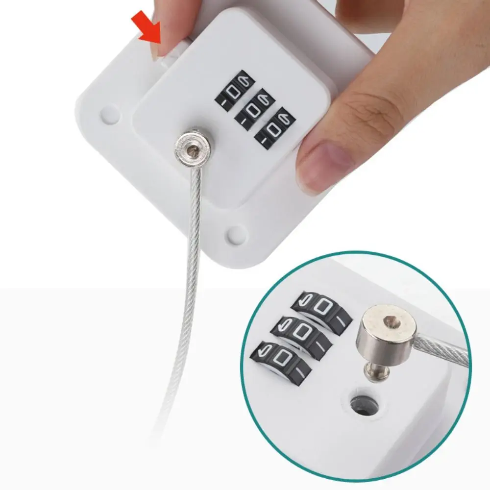 Security 3-digit Window Password Lock with Adhesive No Punching Baby Safety Lock ABS Black/white Coded Lock Refrigerator