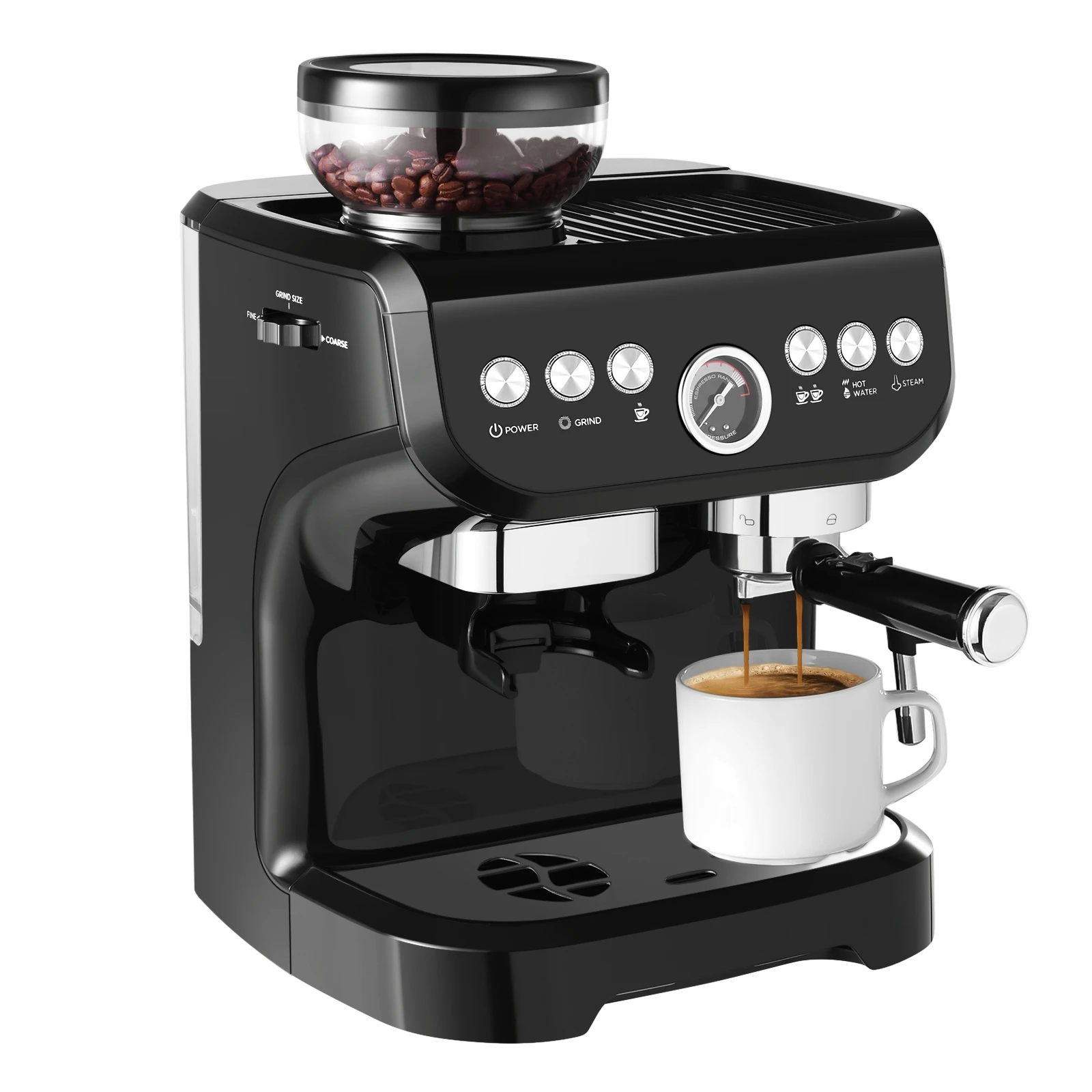 

Multi-funtion Fully Automatic 19 BAR Profesional Espresso Coffee Jespresso Machine With Milk Frother