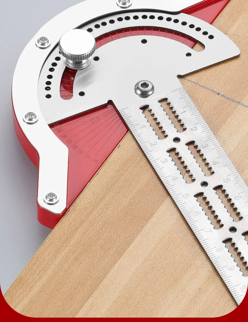 10/15/20 인치 각도 게이지 목공예가용 엣지 룰러 스테인리스 스틸 각도기 각도 측정기 정밀 목수 측정 도구