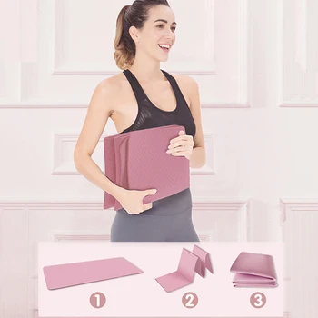 TPE Yoga Mats Yoga Meditation Pad Anti-Slip Foldable Pilates Gymnastics Mat Soft Shock-absorbing Easy Clean Sports Equipment 3