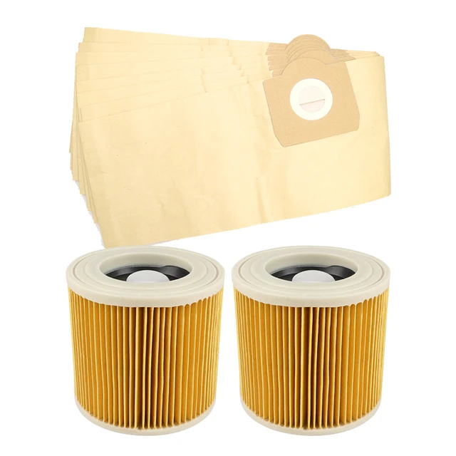 Sacs à poussière en papier filtre Hepa pour aspirateur Karcher WD3.200  WD3300 MV3, accessoires de pièces de rechange, filtres de remplacement -  AliExpress