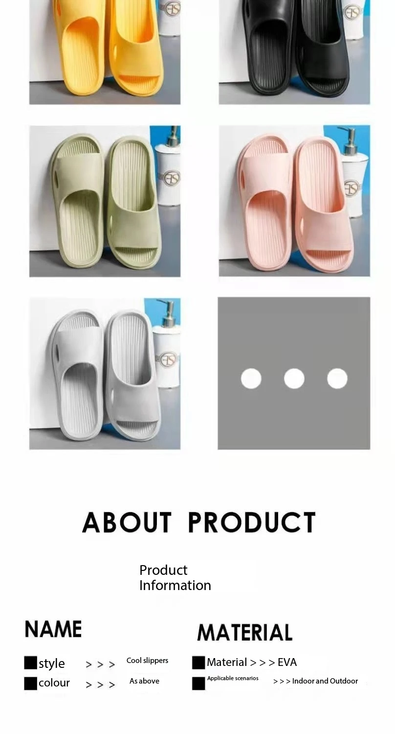 Description Picture 5 of itemHousehold Indoor Bathroom Bath Couple EVA Slippers Home Shoes Home Indoor Bathroom Bathing