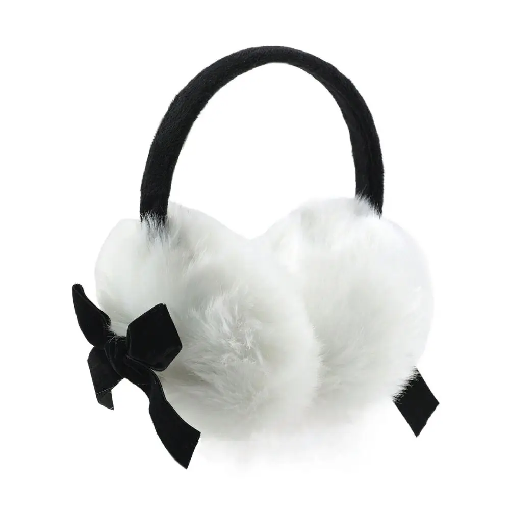 Cute Japanese Faux Fur Plush Earmuffs Soft Warm JK Sweet Y2k Bowknot Earmuffs Cycling Outdoor Winter Earflap Girl warm earmuffs fur earmuffs
