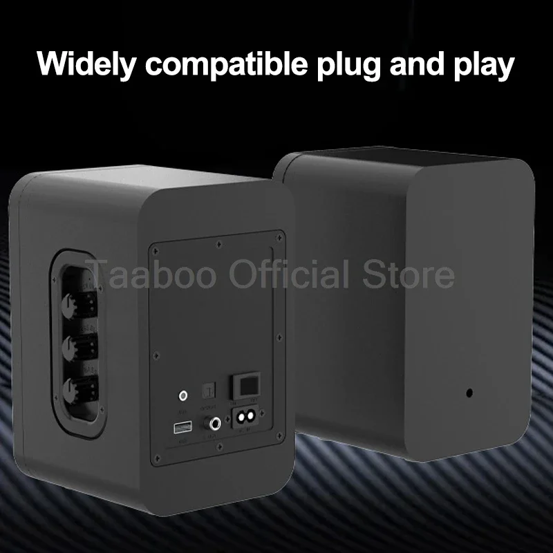 5.25 Inch 40W Active Desktop Bookshelf 110-240V 5.3 Bluetooth Hifi Audio 360 Echo Wall Speakers for Home Theater Computer 2Pcs