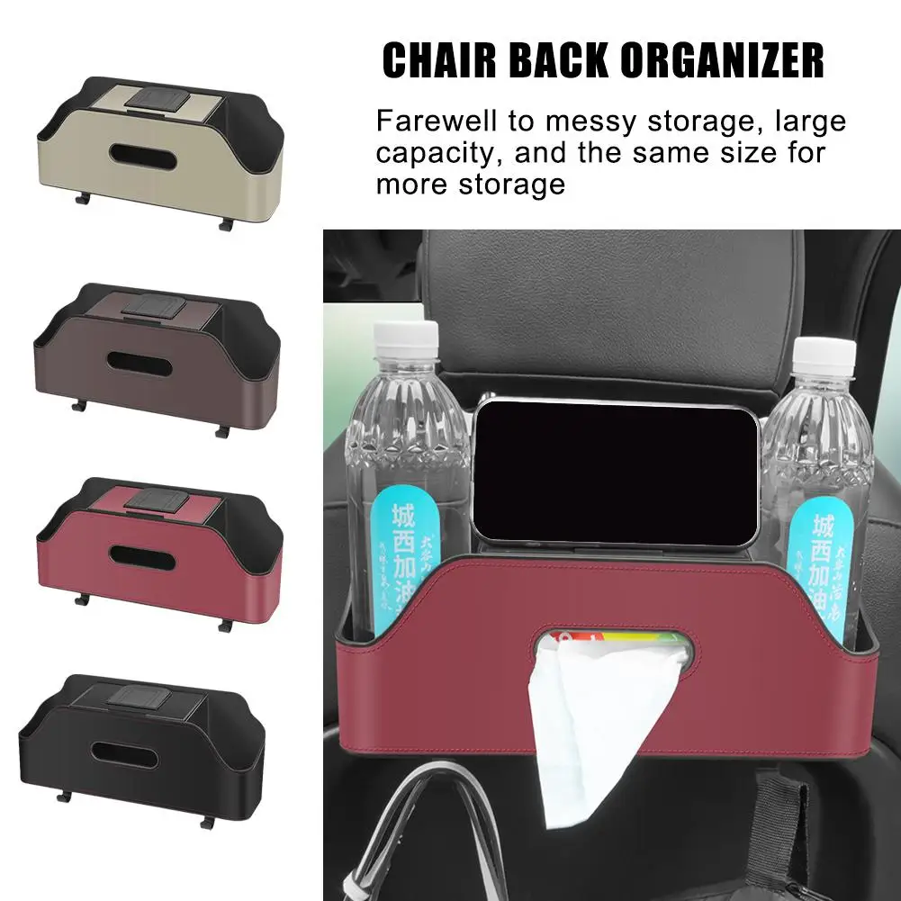 

Car Seat Back Storage Box Hanging Bag Multifunctional Box Storage Decoration Back Storage Seat Tissue Supplies Car Car W9A3