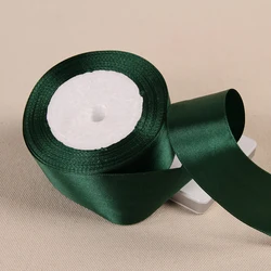 Luxurious Silk Satin Ribbons for Gift Wrapping and Event Decoration (49 dark green)