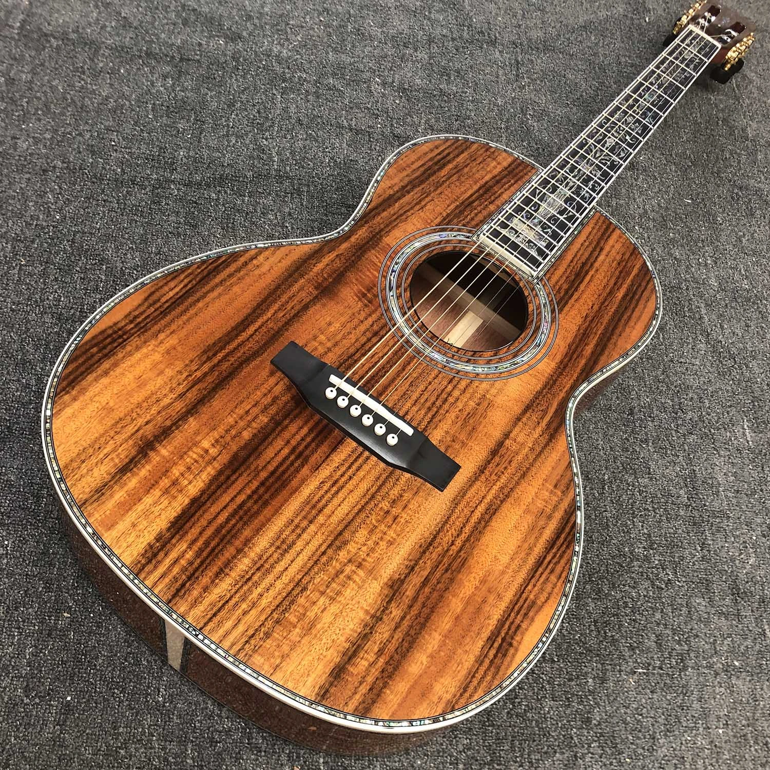 Voorwaarde Aandringen pakket Custom 39 Inch Ooo Stijl Deluxe Solid Koa Hout Akoestische Gitaar,  Handgemaakte Massief Hout Folk Akoestische Gitaar| | - AliExpress