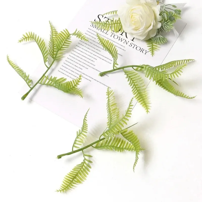 Green Artificial Leaf Garland for Home & Party Decor, DIY Crafts, and Festive Wreaths
