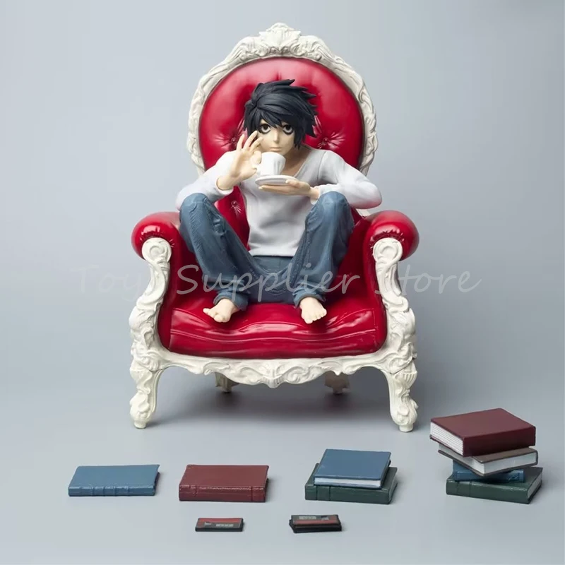 

Death Note Fluted Armor Anime Figure 24cm L Lawliet Action Figurine Pvc L Statue Model Collection Doll Toys for childrens Gifts