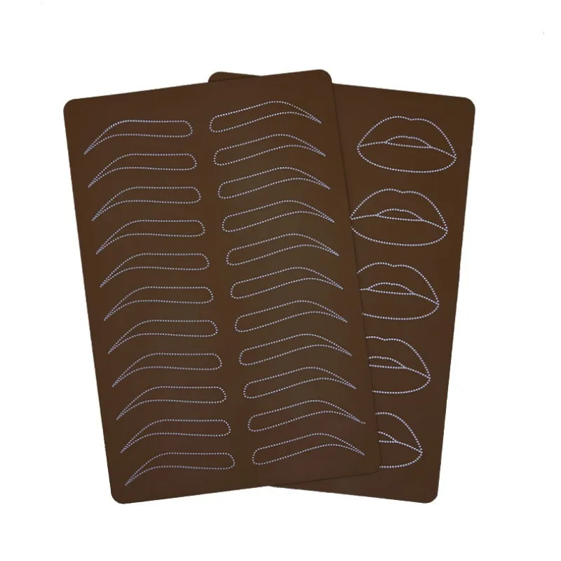 

Двухсторонняя тату-кожа для бровей, силиконовая кожа для практики нанесения перманентного макияжа, микроблейдинга, татуировки, искусственная кожа, лист черный