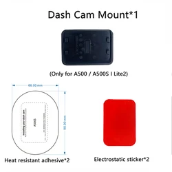 Universal 70mai Dash Cam Mount with Static Sticker Attachment (A500S Mount)