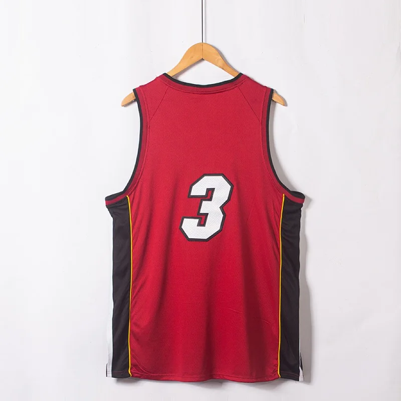 

Custom Basketball Jerseys No. 03 Wade We Have Your Favorite Name Logo Pattern Mesh Embroidery Heat Press Jump Shot Training Tops