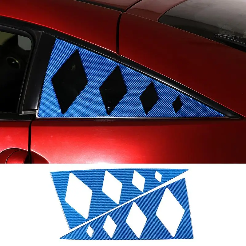 

For Mitsubishi Eclipse 2006-11 Car Rear Window Triangle Sticker Triangle Decoration Soft Carbon Fiber Modified Accessories 2 Pcs